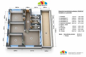 Moderné a luxusné administratívne priestory s terasou, 124 m2,Dunajská — foto 18