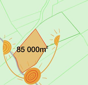 Na predaj pozemok Orná pôda Dežerice 85000 m2 — foto 1