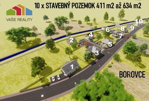 PREDAJ STAVEBNÝ POZEMOK 603 M² BOROVCE /VODA, ELEKTRINA, KANALIZÁCIA/ — foto 4